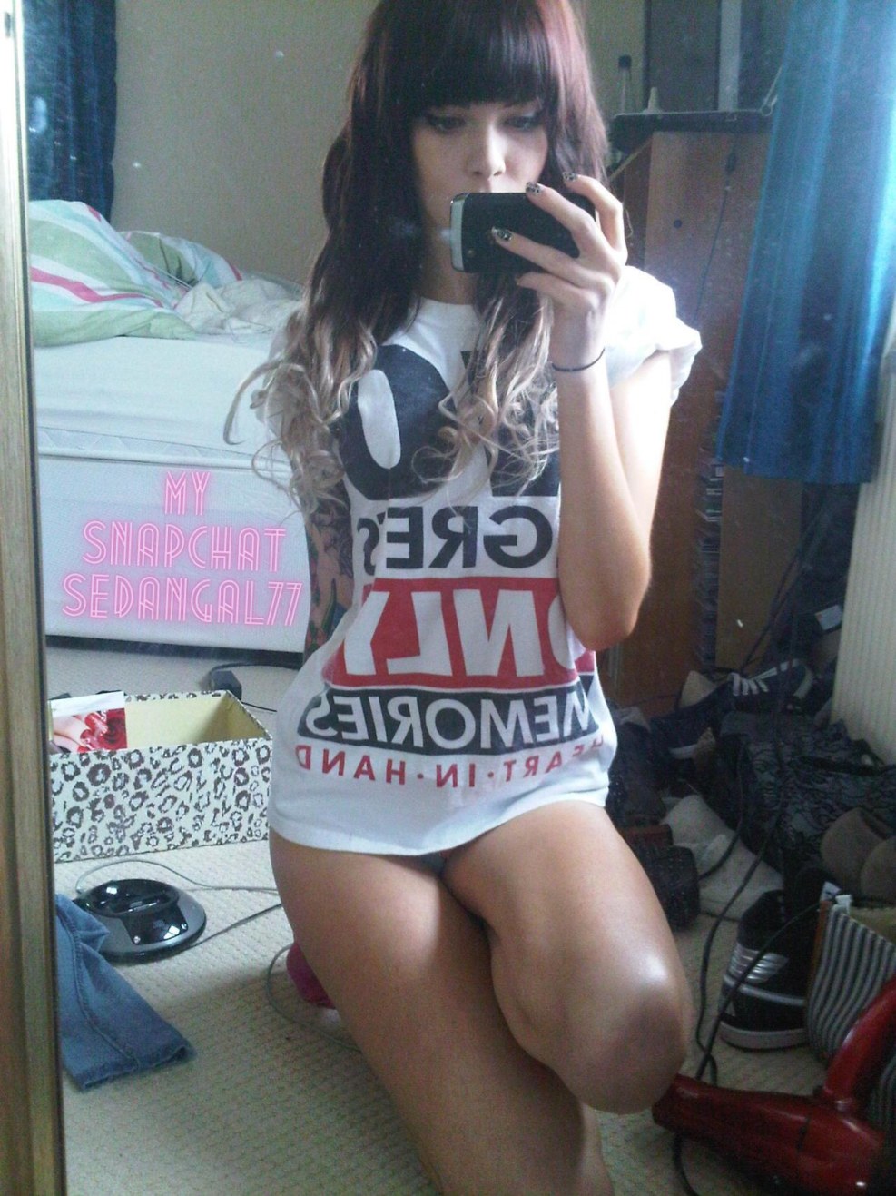 Self -shooting girls from social networks