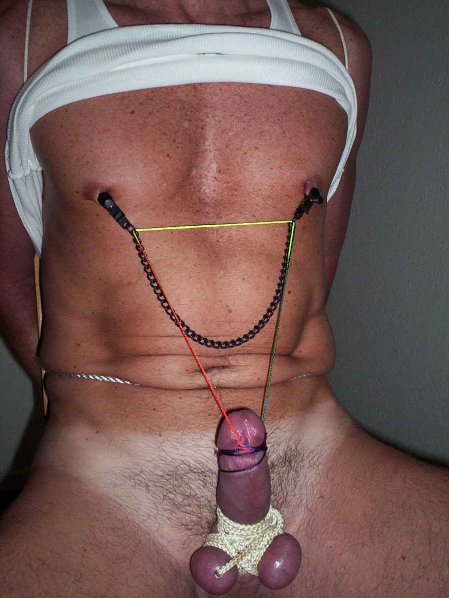 Bondage of male genitalia