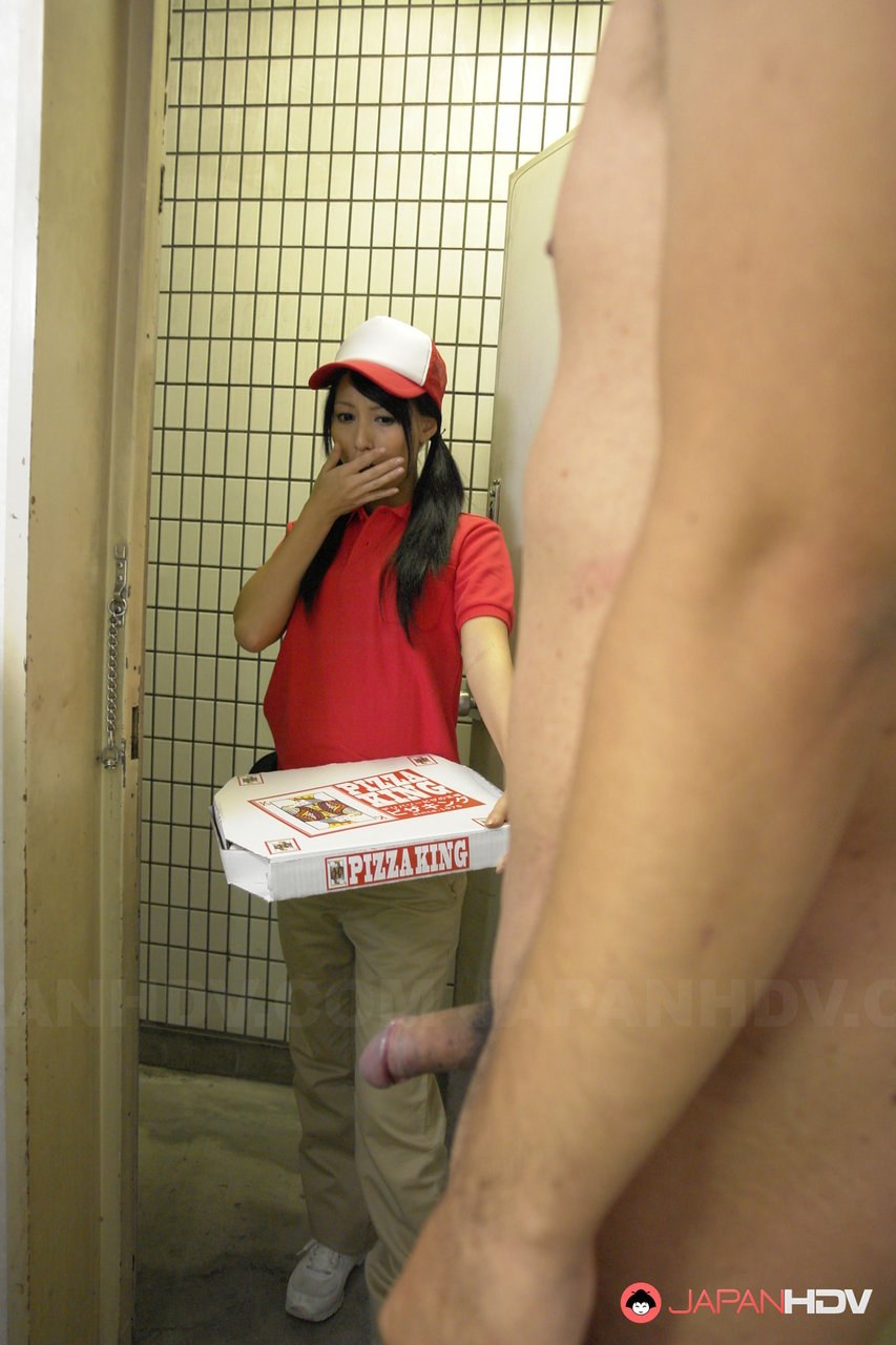 Miku oguri is a horny pizza delivery girl