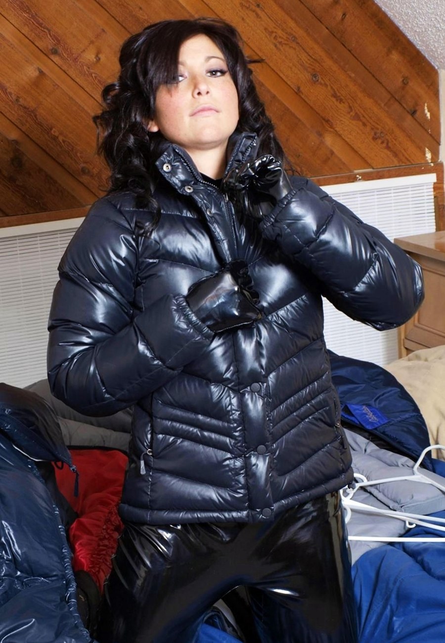 Related girls in down jackets