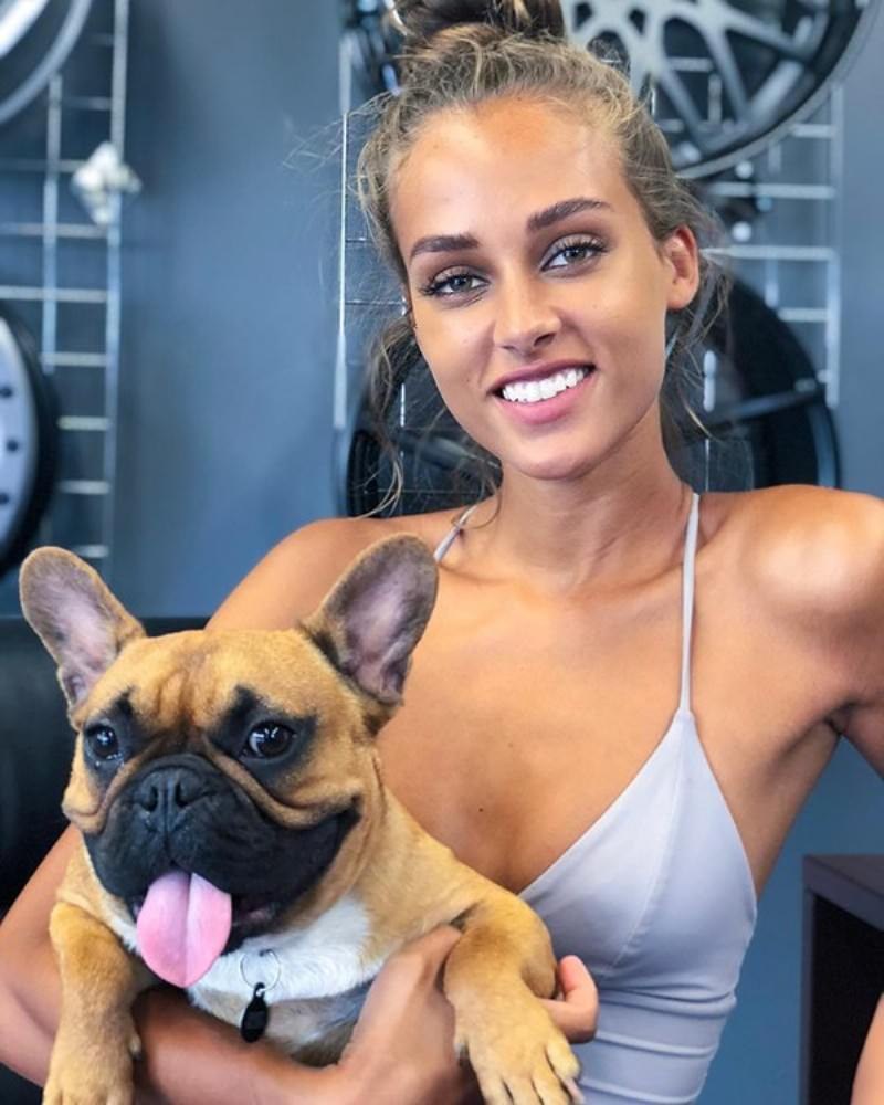 Lily Bowman in a dress