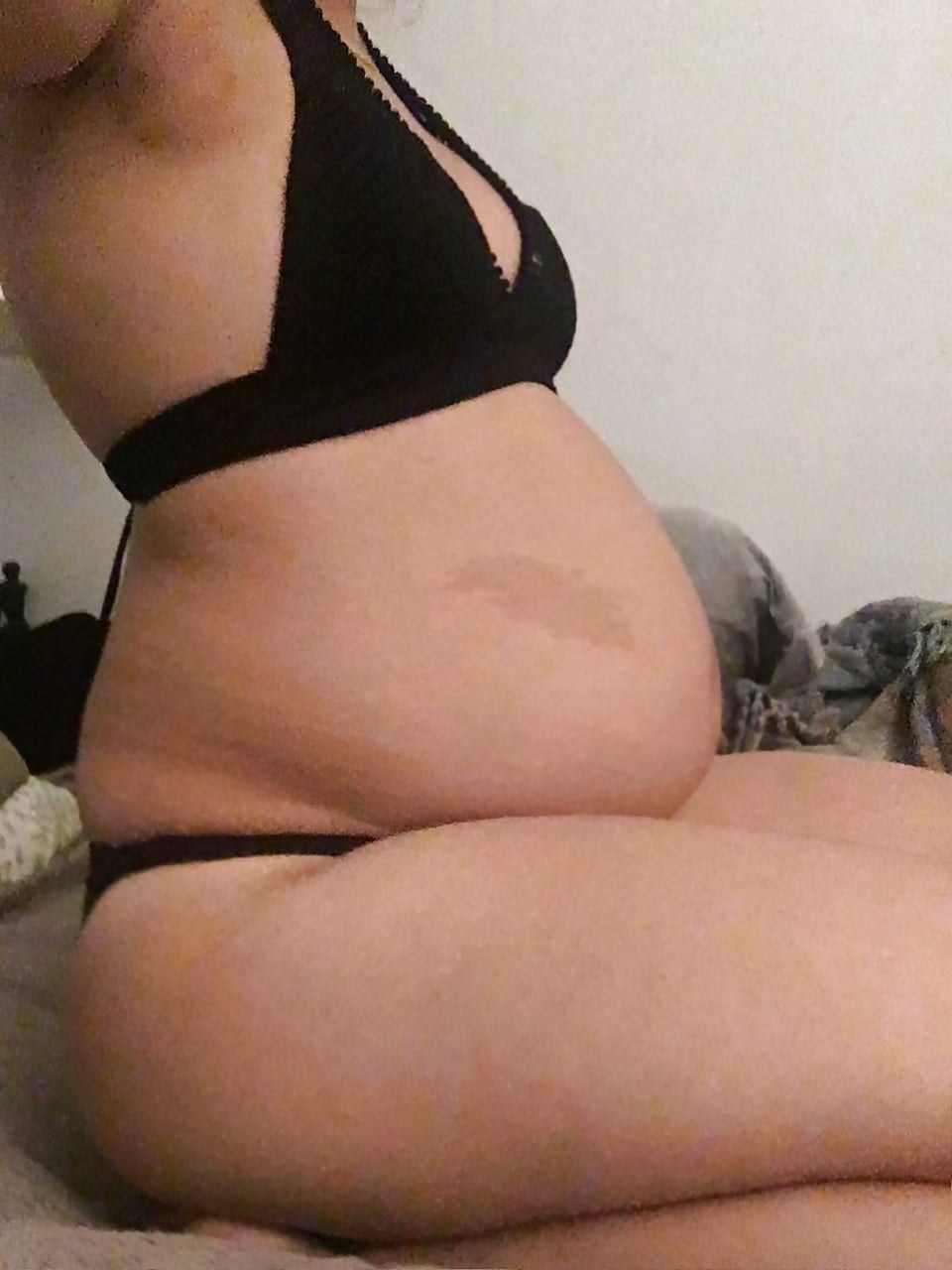 Stuffer Bloated Belly is completely naked