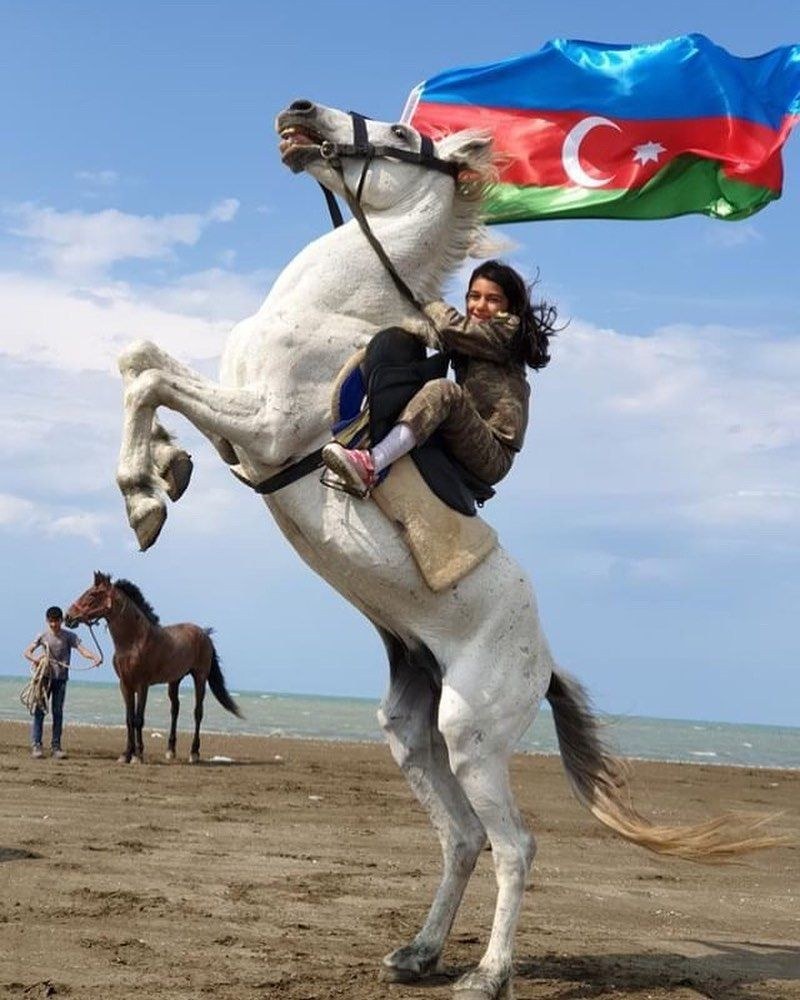Azerbaijani on horseback