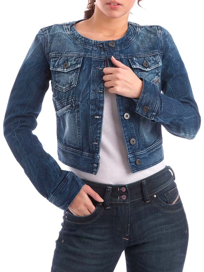 Torn denim jacket