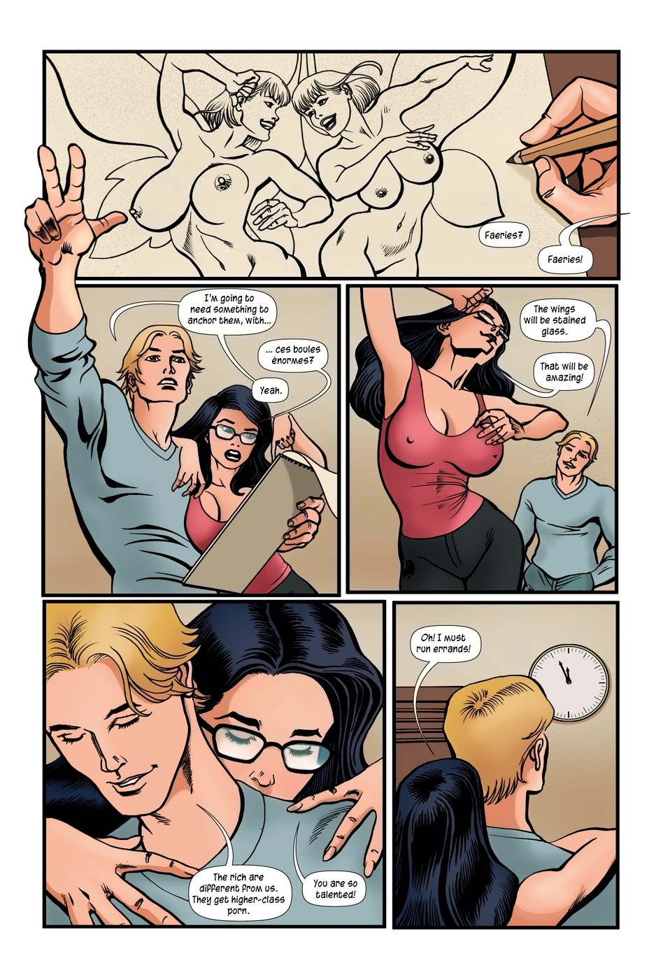 Erotic comic book control of the mind