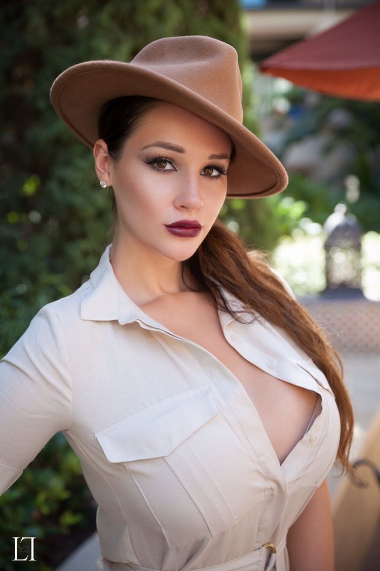 Girl in a transparent blouse