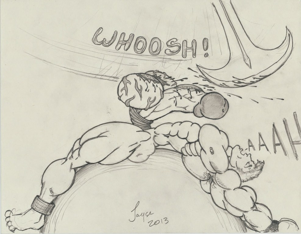 Ballbusting drawings with a pencil