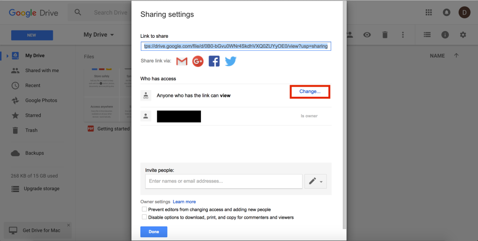 Old Google Drive Interface