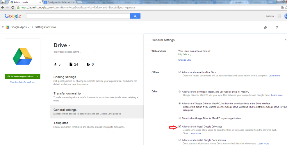 Google Drive Interface