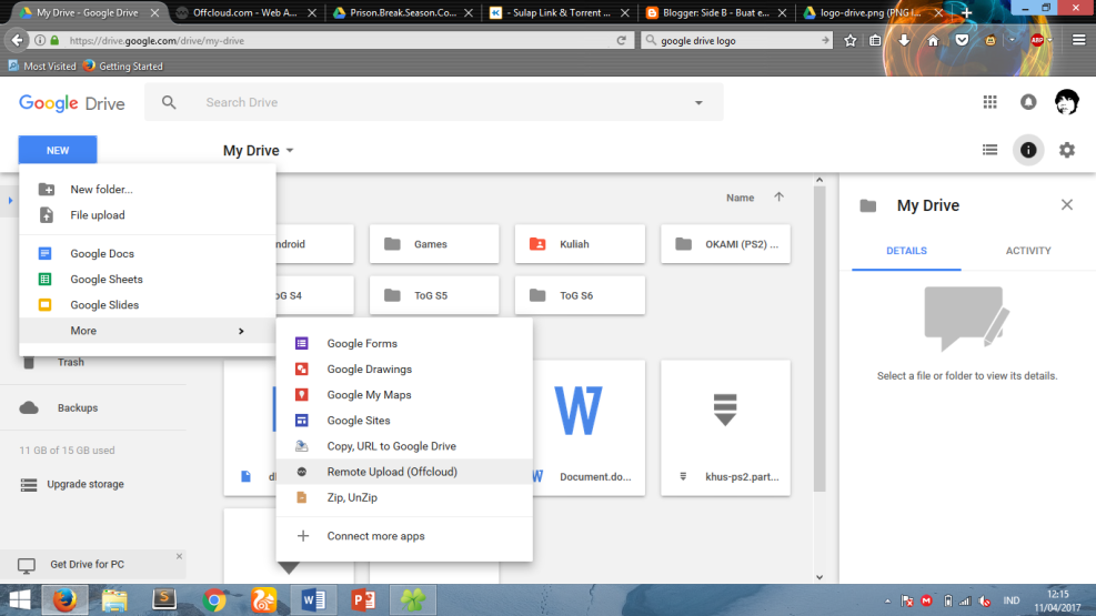 Example link to Google Drive