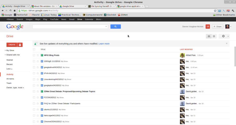 Google Drive Screenshot