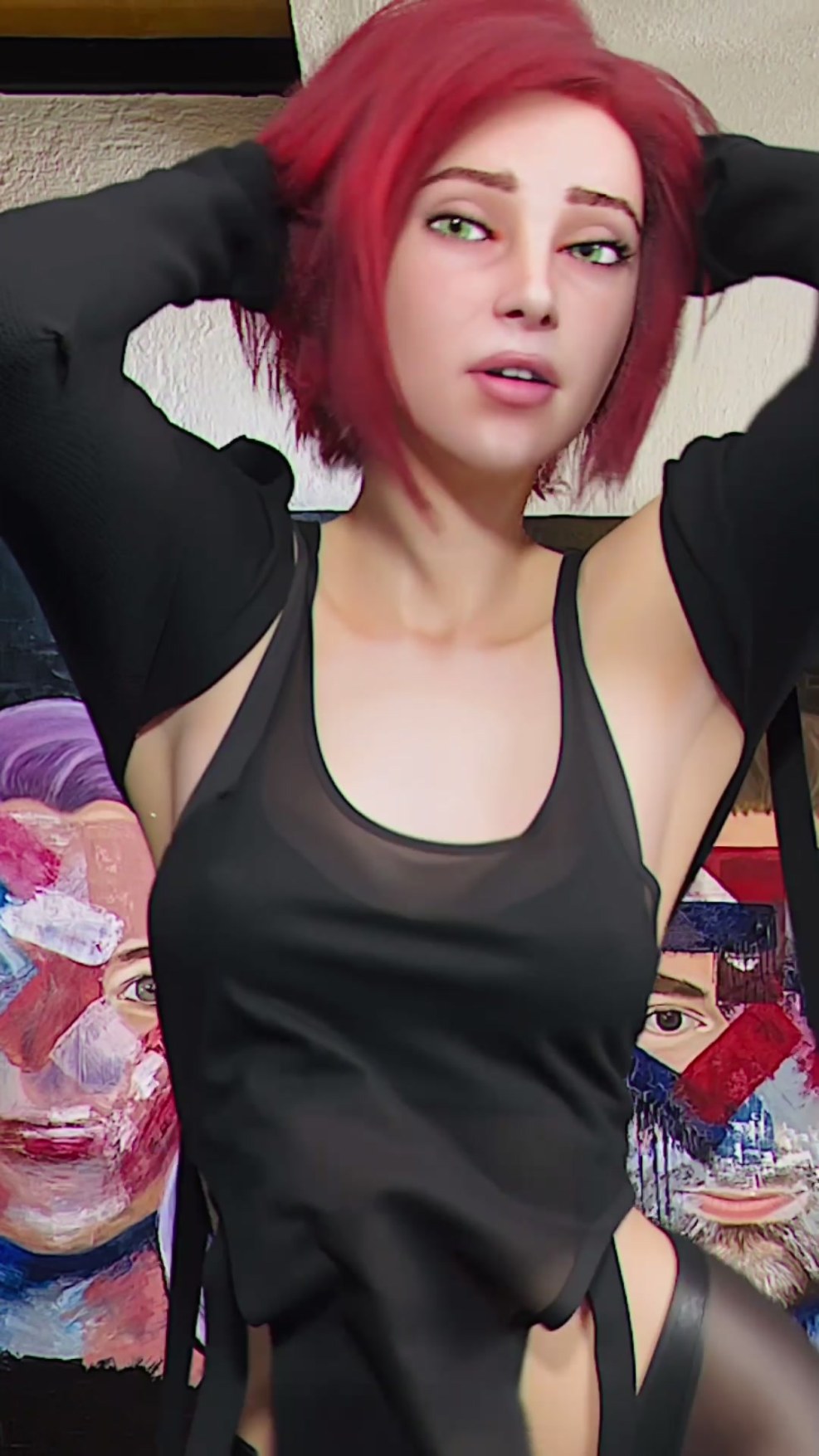 Ash -haired girl art