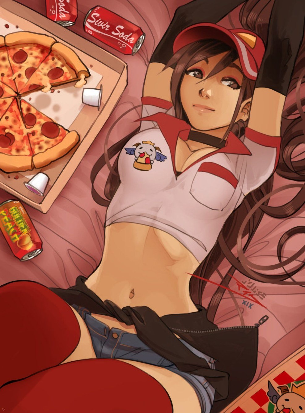Busty pizza deliveryers