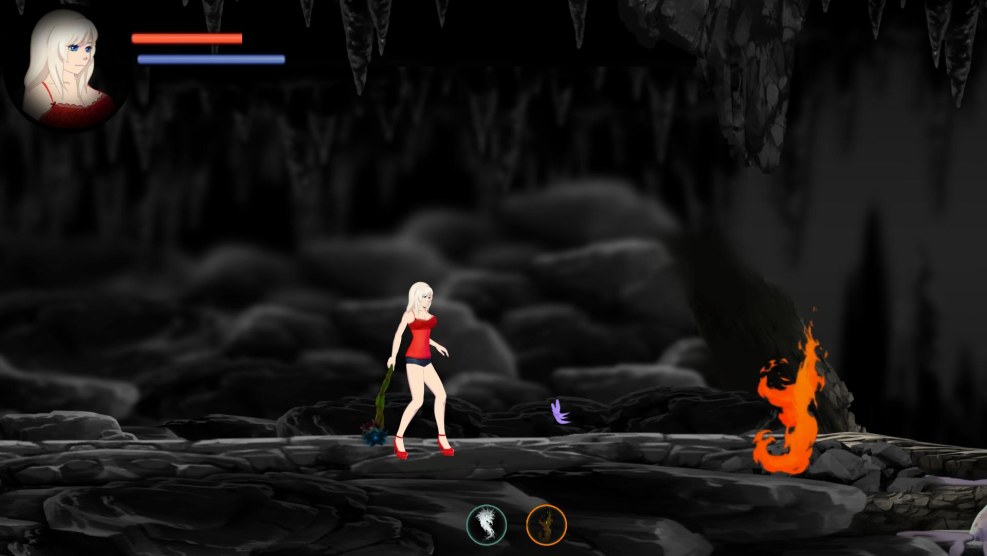Naked woman for a platformer