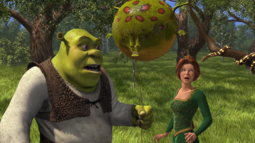 Shrek with flowers