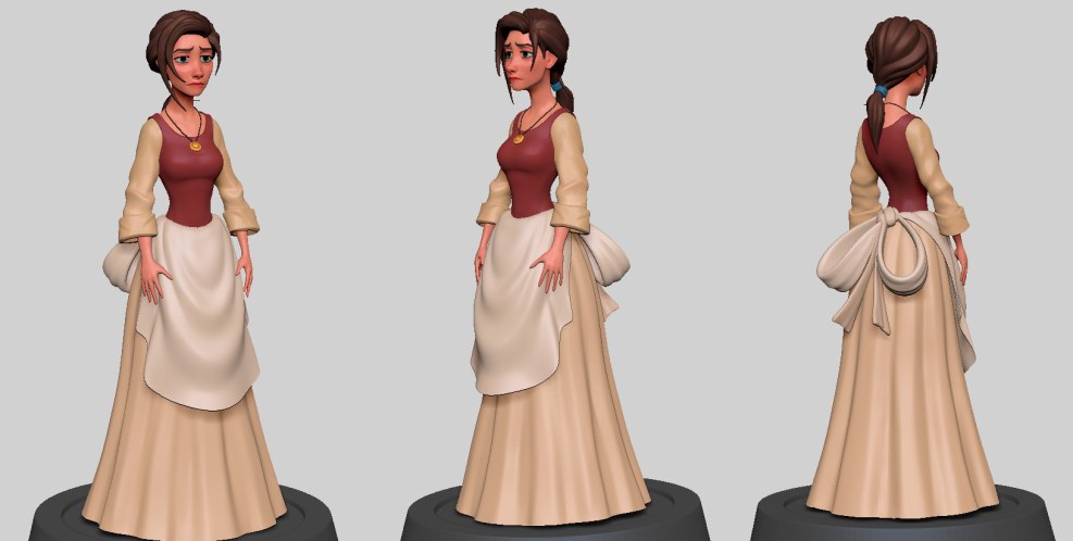 The tiger cups the drawing from the back