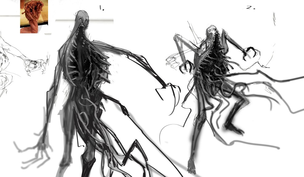 T -shirt has a crimson phantom