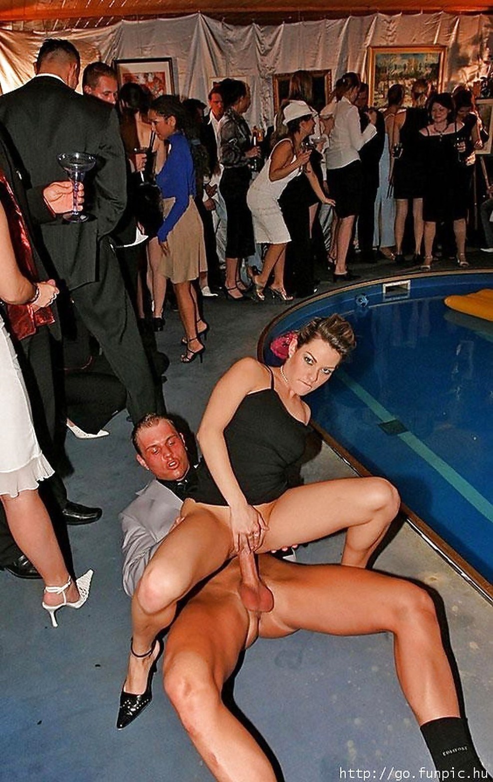 Hard gangbang in public