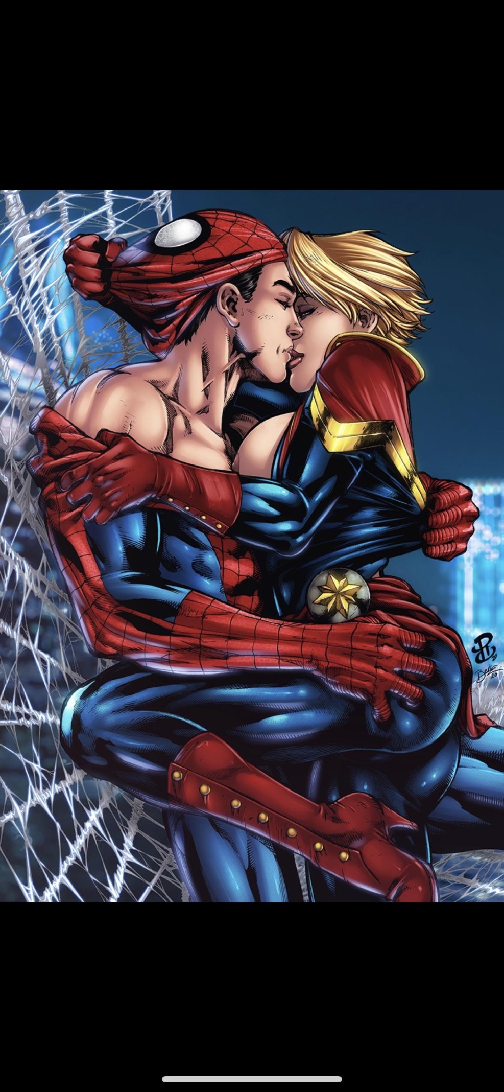 Carol Danvers and Spider Man