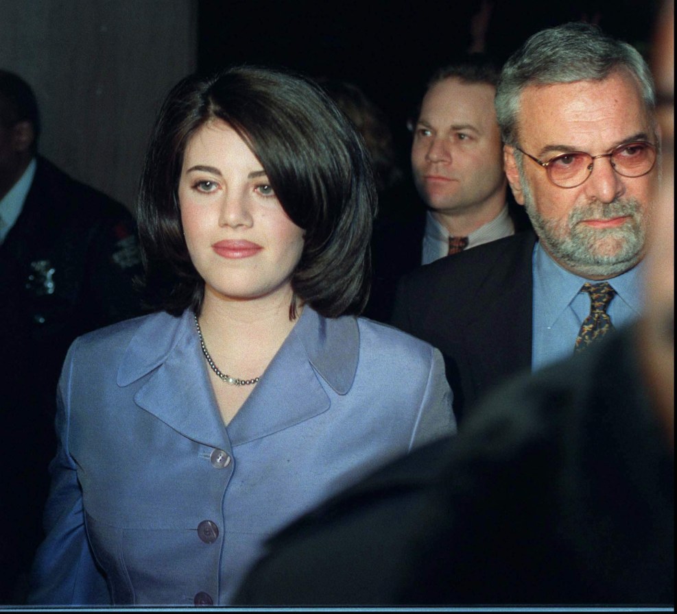 Clinton and Monica Levinsky under the table
