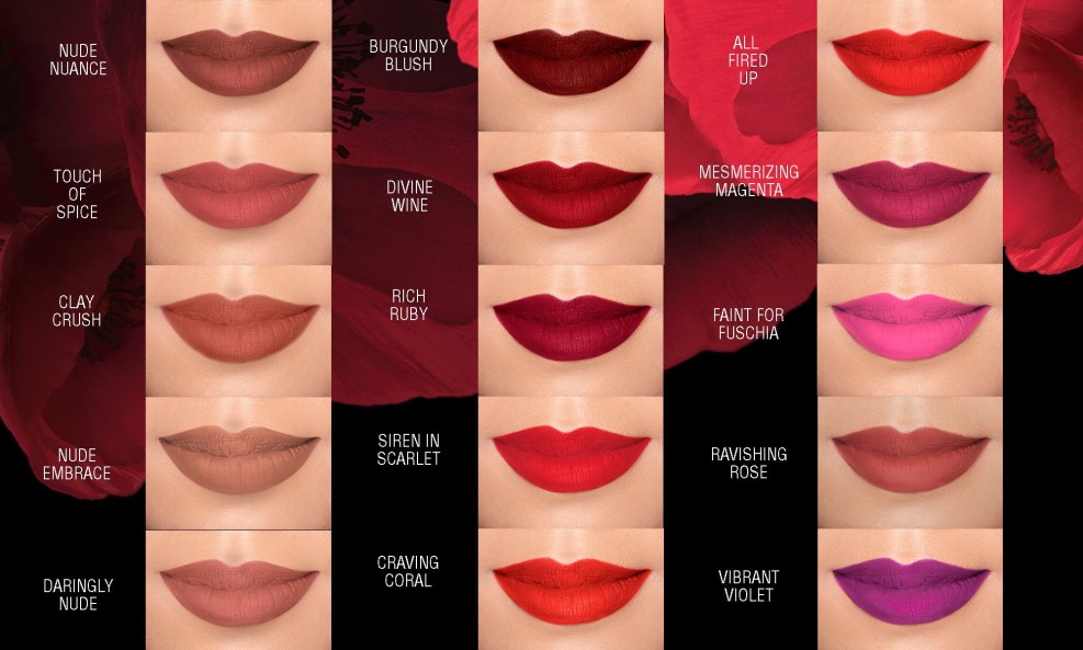 Palette of lip flowers