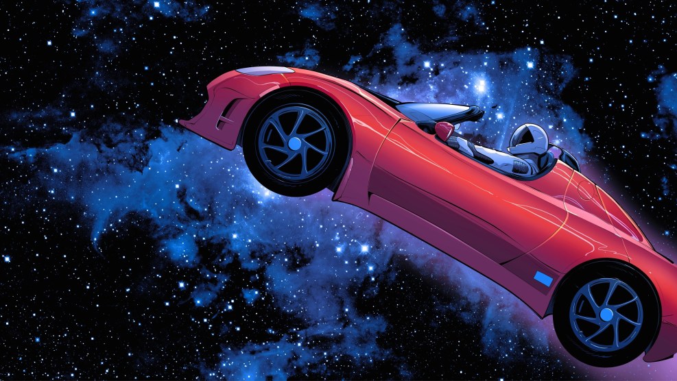 Tesla Roadster drawing
