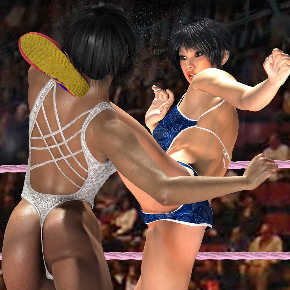 The fight of two girls in the apartment