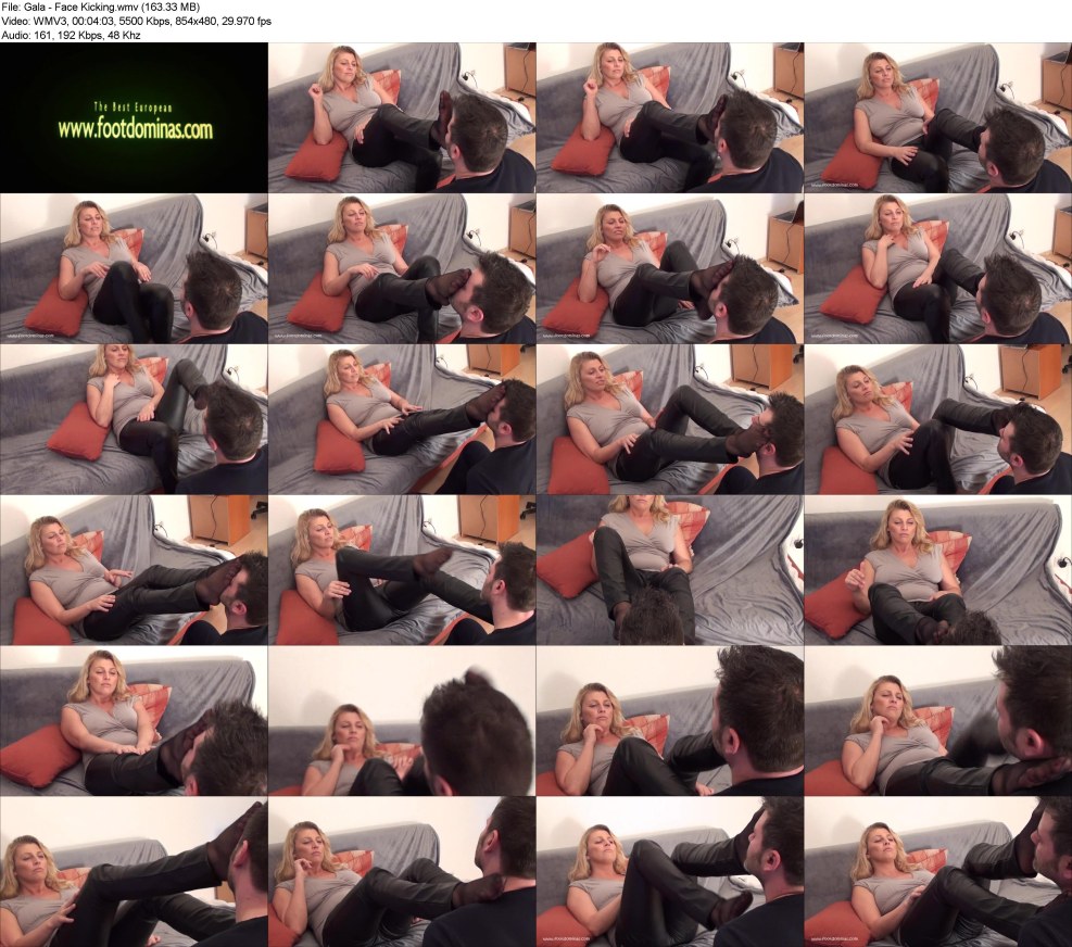 The lady humiliates the slave in public