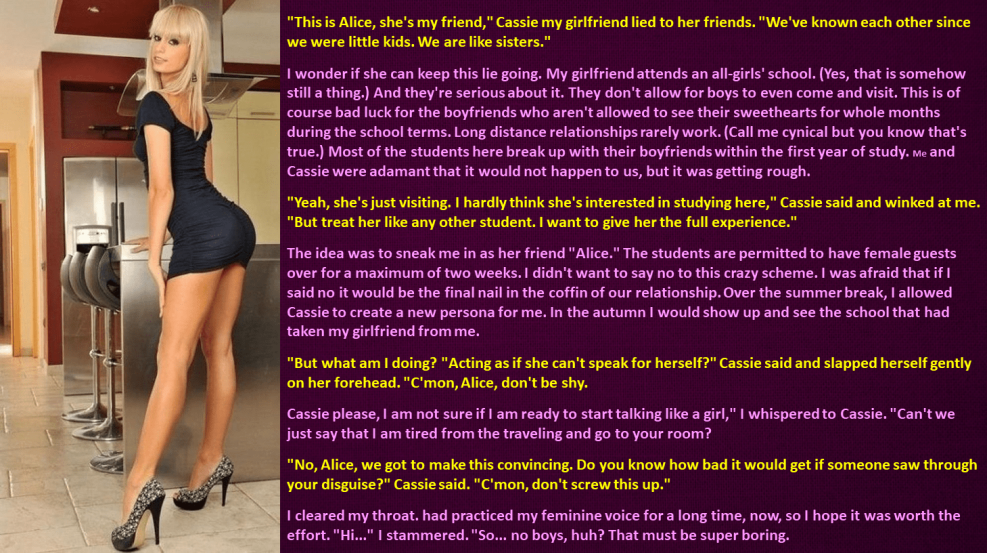 TG Captions transformation into a girl