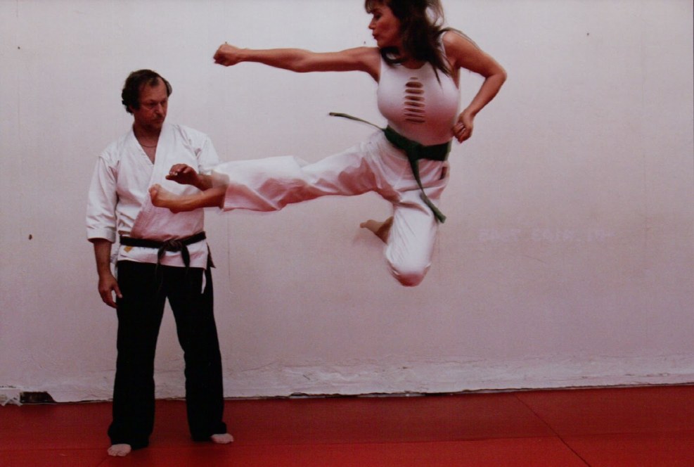 Black belt woman photo