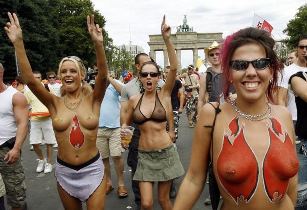 Naked parade of love in Germany
