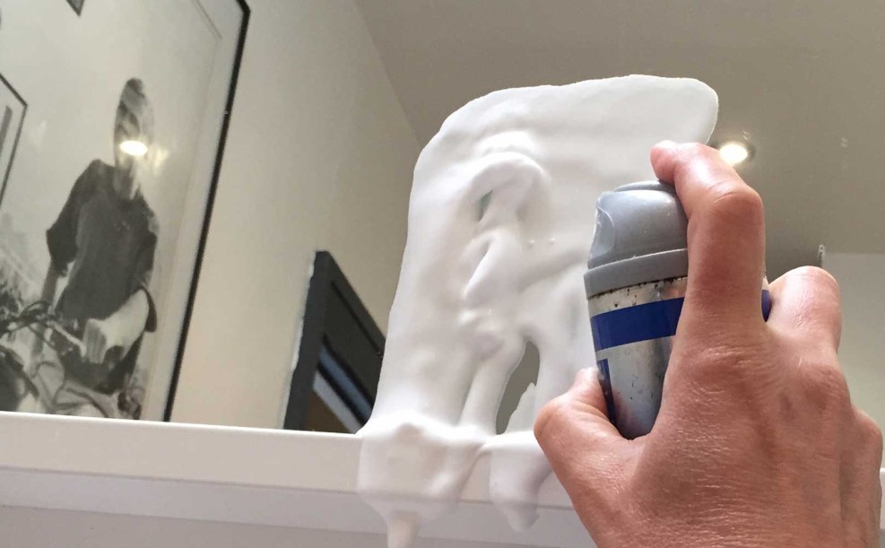 A lot of shaving and razor foam