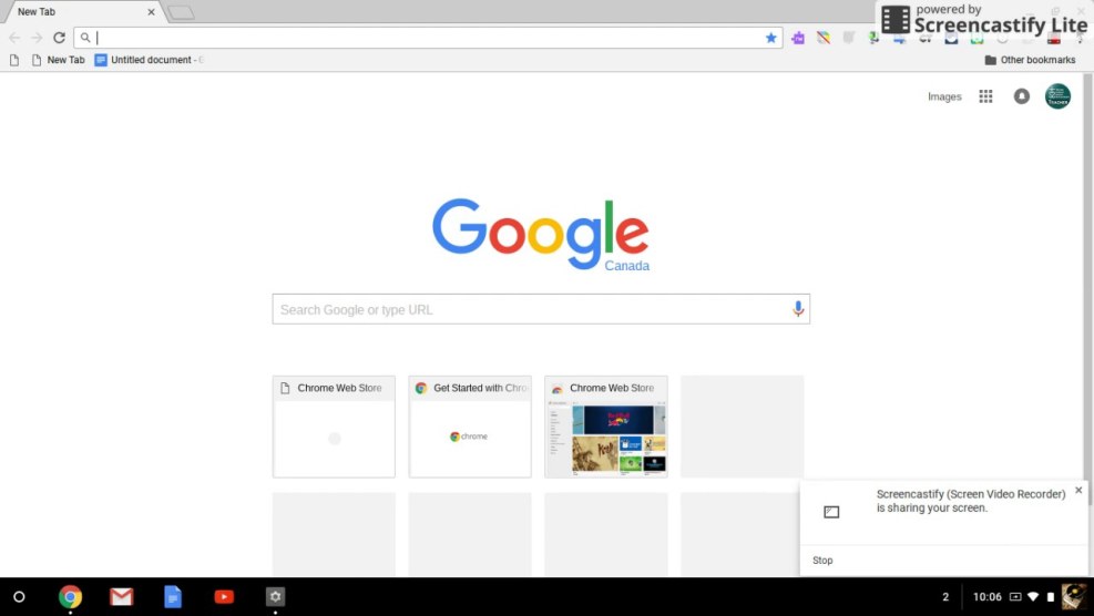 Loading the Google site