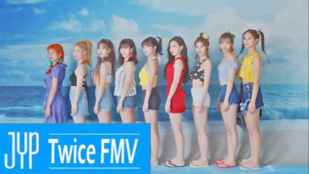 Twice group in swimsuits