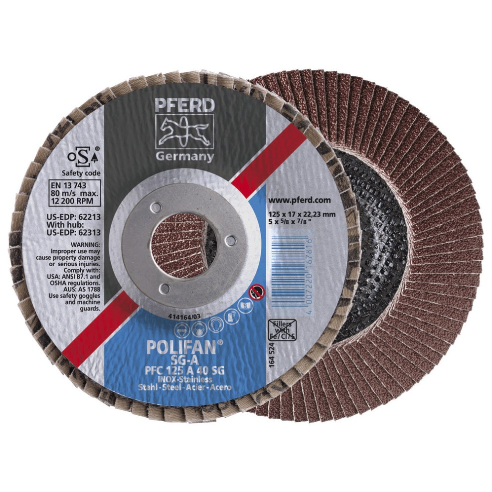 Circle of petal grinding. PFR 125 F 40 SGP-Curve L Alu