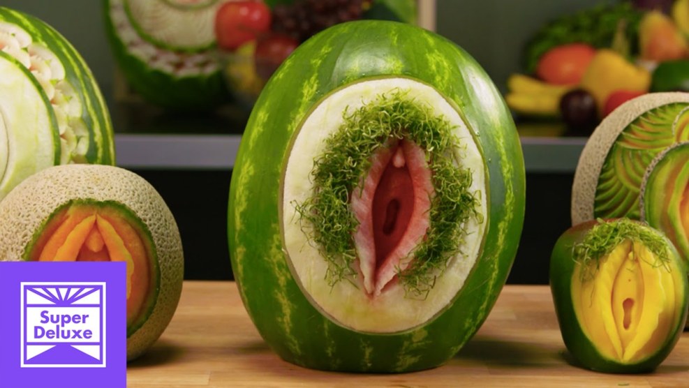 Watermelon with a hole