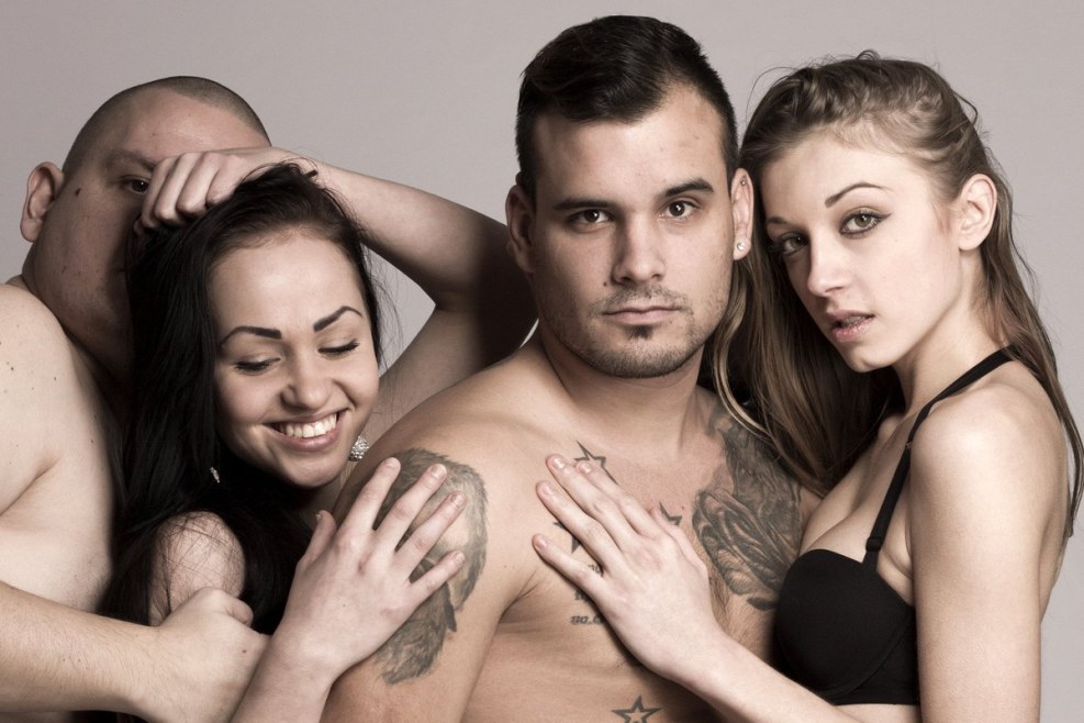 Group women in a gangbang