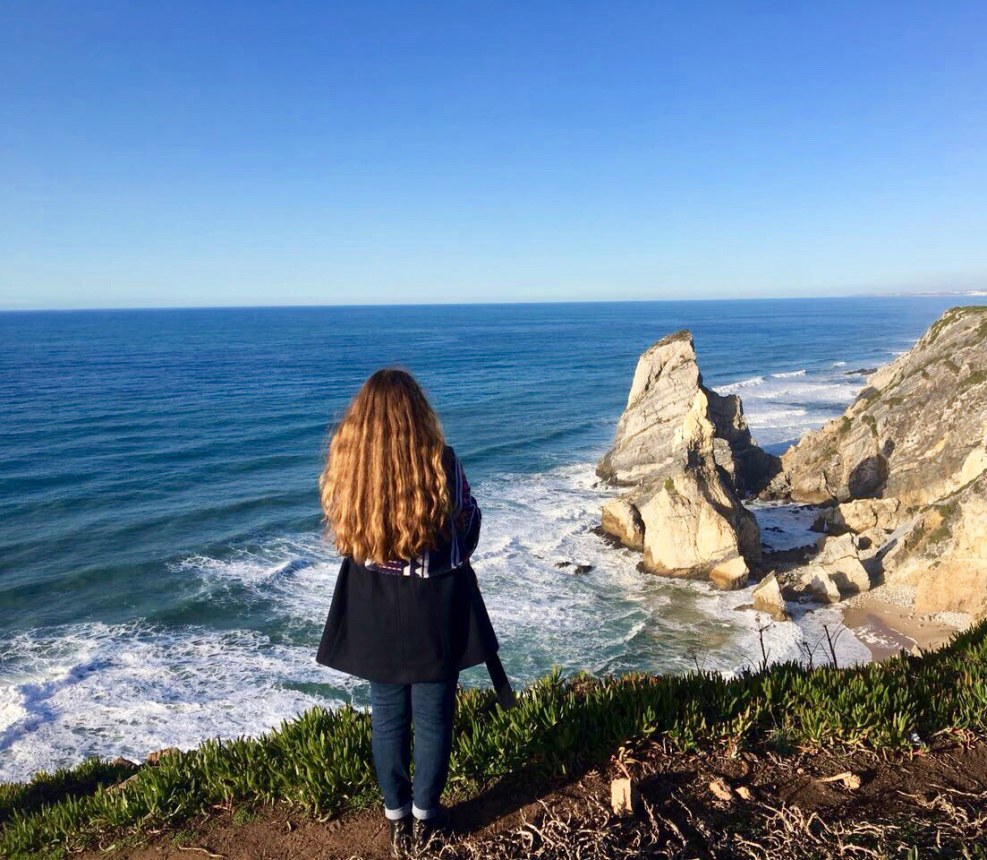 The girl's languid look