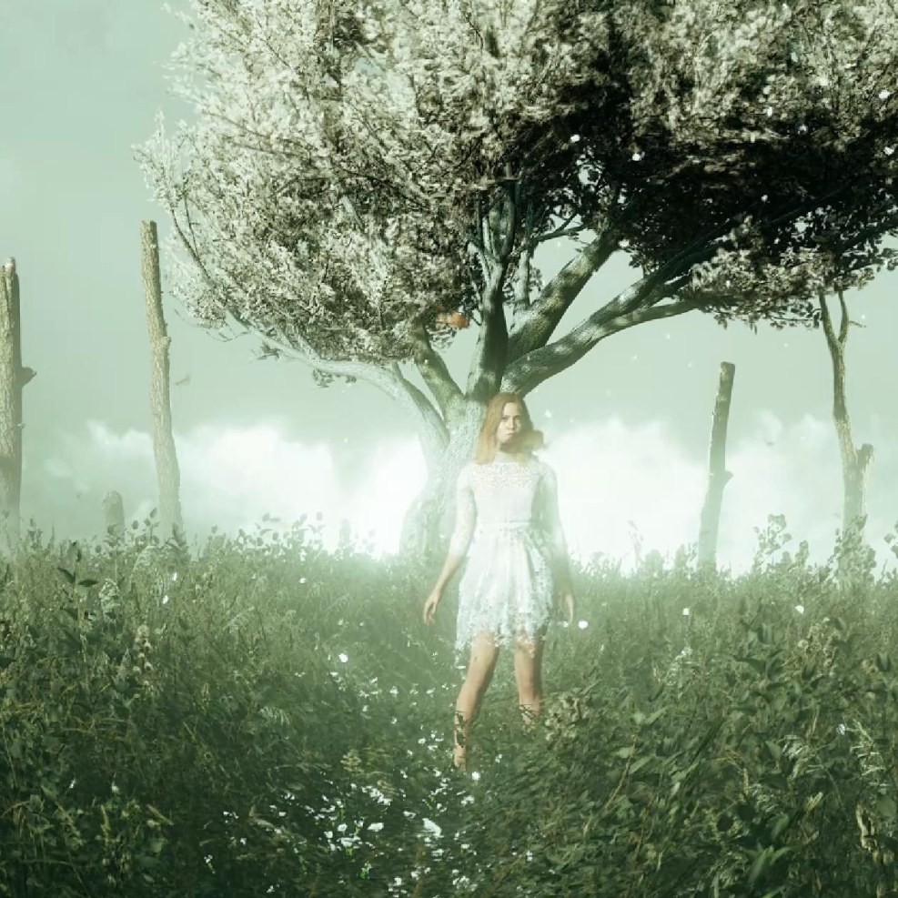 Girl with a pistol with a silencer