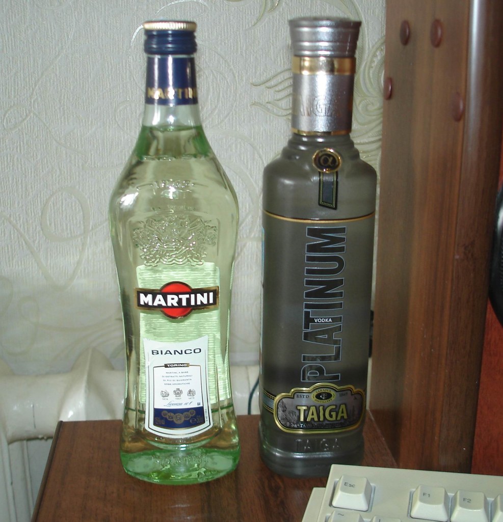 Cognac, martini vodka