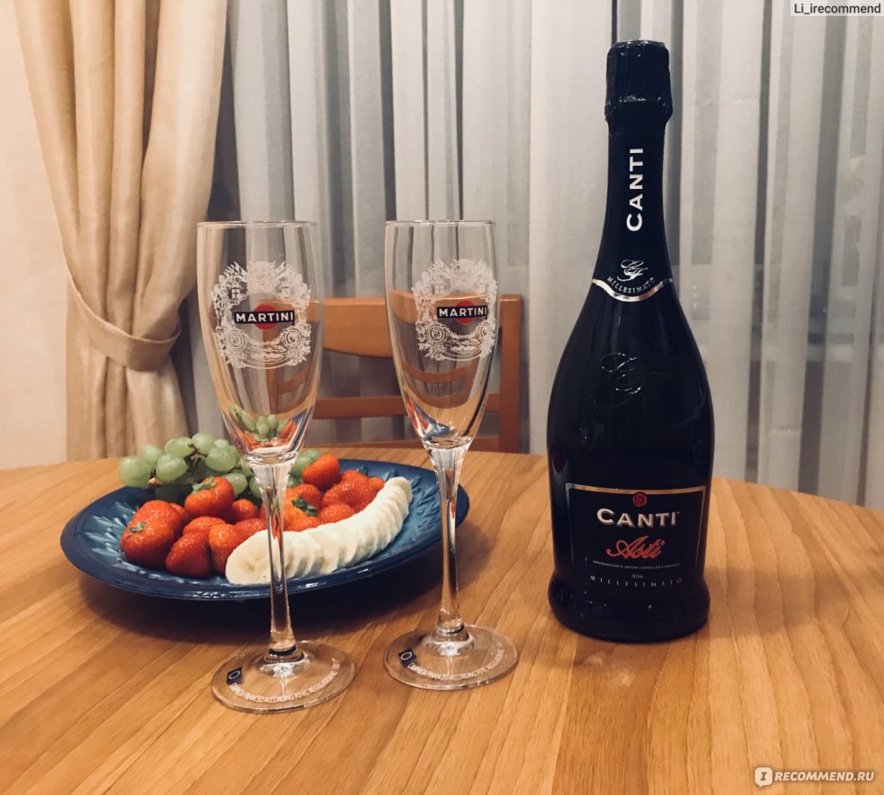 Martini Asti on the table