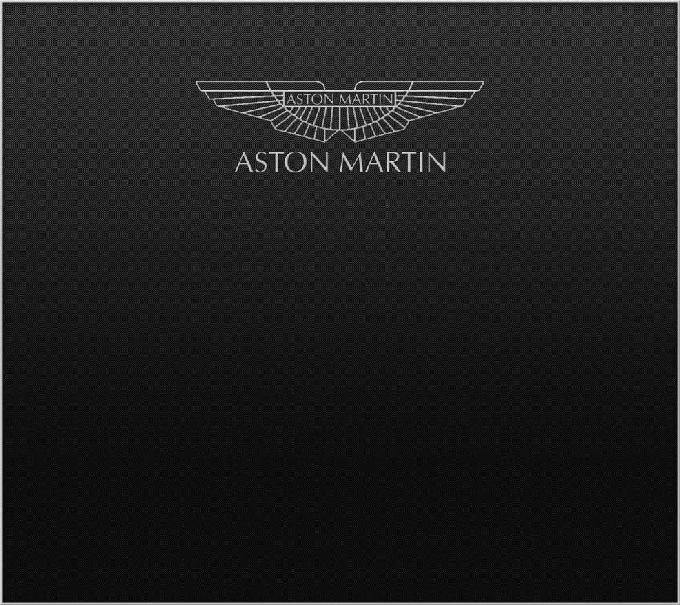 Logo Aston Martin on a black background