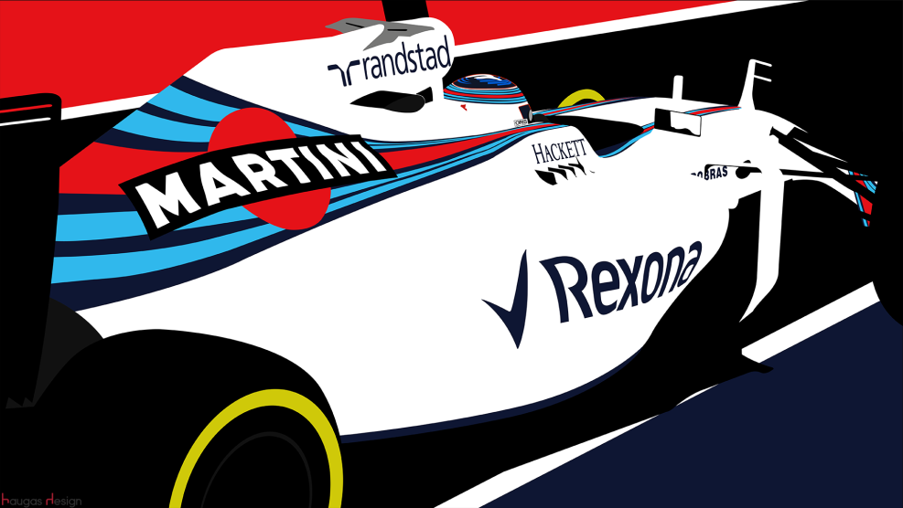 Wallpaper with a racing logo