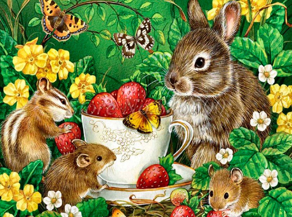 Molly. Set of young artist KH0861 "Labrador puppies" (20x30) 19 colors /44