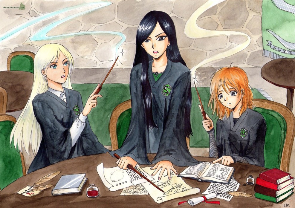 Slytherin scarf drawing