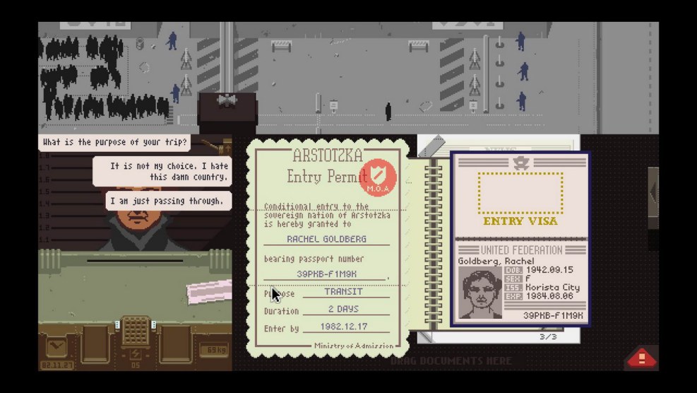 Papers please ending