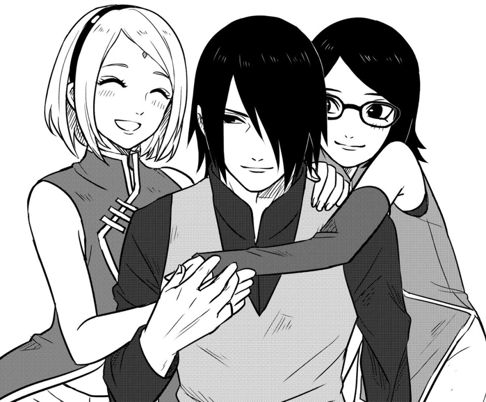 Naruto Manga Naruto and Sasuke and Sakura