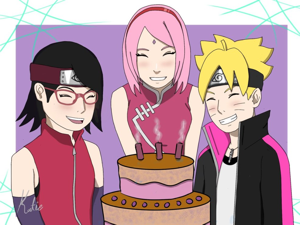 Boruto and Sarada kiss