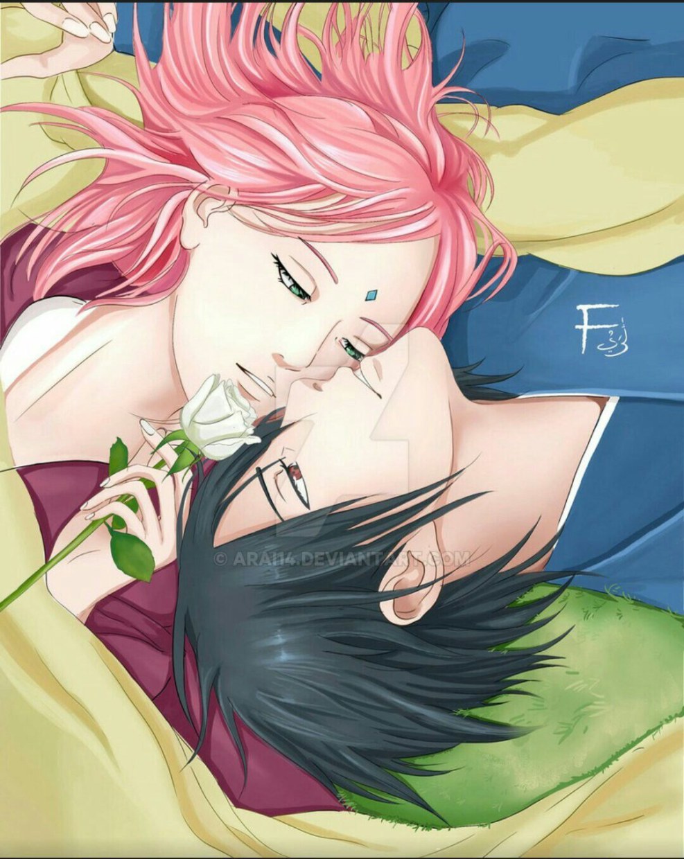 Sakura and Sasuke illustrations