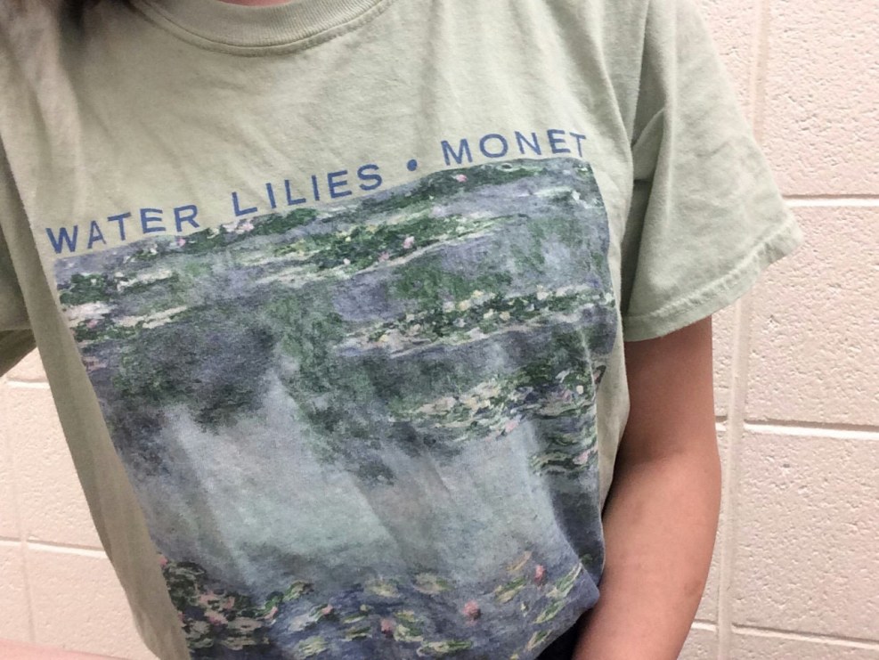 Law -hemispheric drawing of water lily